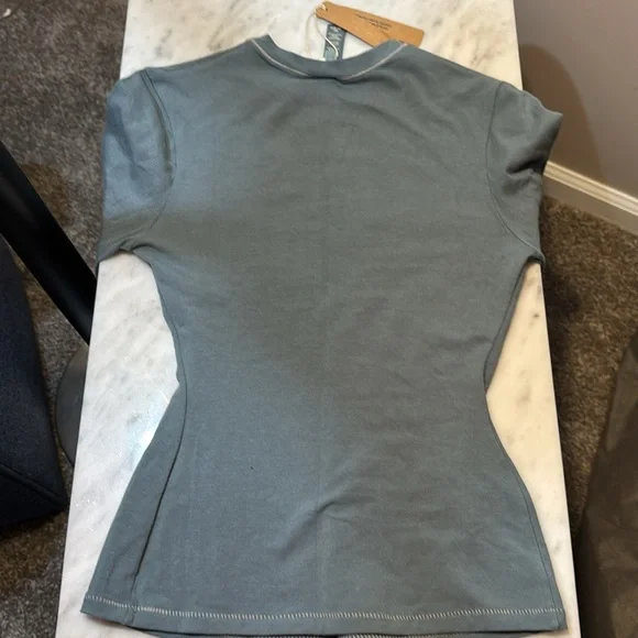 SKIMS Long Sleeve Top in Slate Gray - Picture 6 of 11